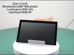 Écran tactile LCD de 5 pouces Résolution 800*480 pixels Luminosité 450 nits Extérieur Haute luminosité